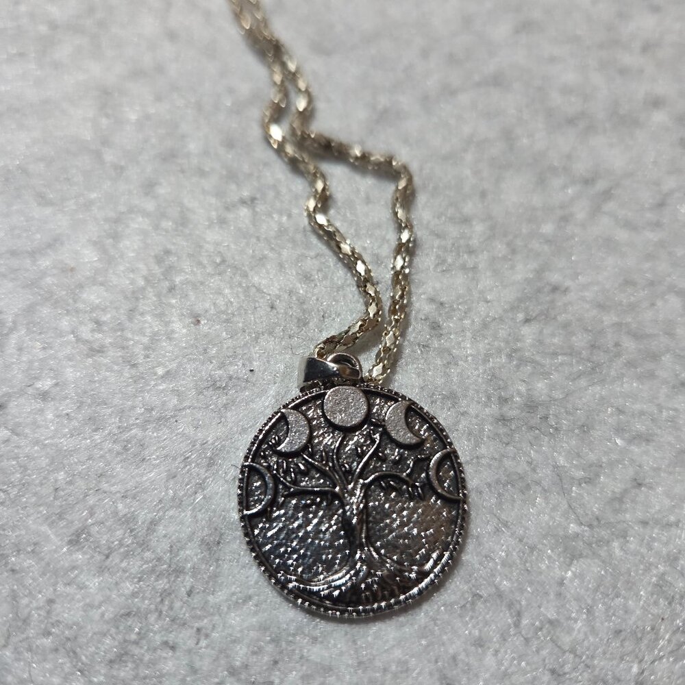 Tree of life necklace, moon and sun